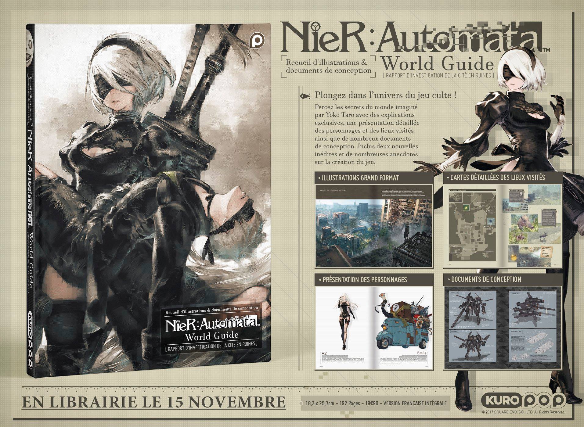 L’artbook de NieR Automata chez Kurokawa Bulle Shôjo